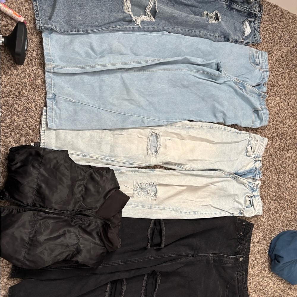 Stylish Denim and Black Pants Collection